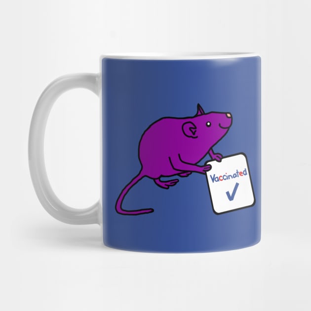 Cute Rat with Vaccinated Sign by ellenhenryart